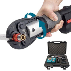 WEINISEN Pro Press Tool – Battery Powered Crimping Copper Pipe Tool Kit with 1/2", 3/4", 1" Jaws for Stainless Steel & Copper Pipes