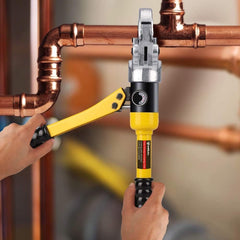 WEINISEN Pro Press Tool – Battery Powered Crimping Copper Pipe Tool Kit with 1/2", 3/4", 1" Jaws for Stainless Steel & Copper Pipes